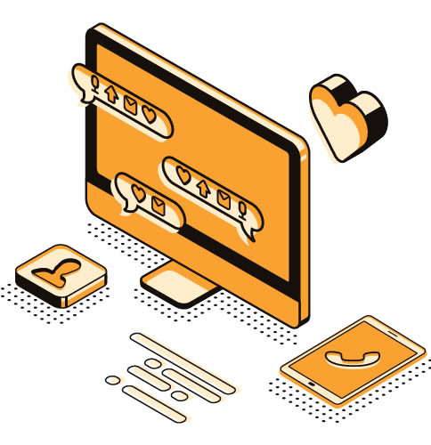 desktop illustration web icons